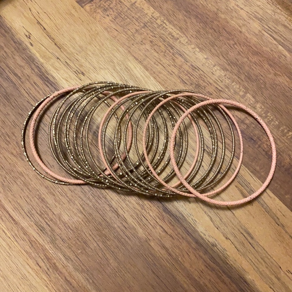 Gold & Pink bangles